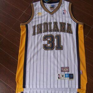 Mens Reggie Miller White Stitched Jersey